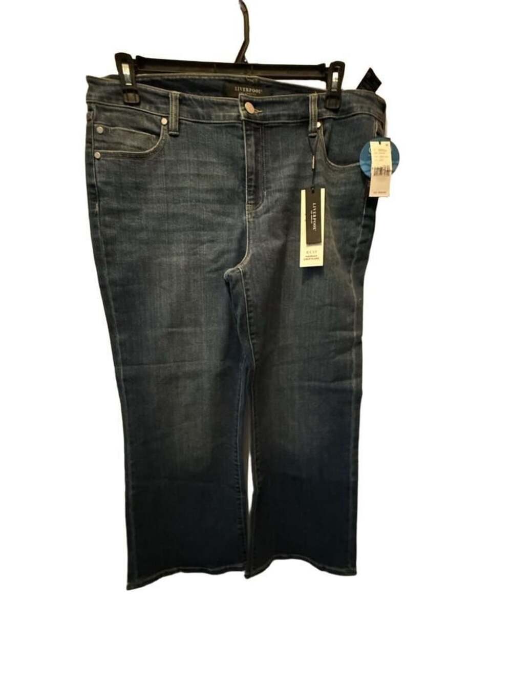 Liverpool Eco Hannah Crop Flare Jeans Size 14/32 Forest Hills